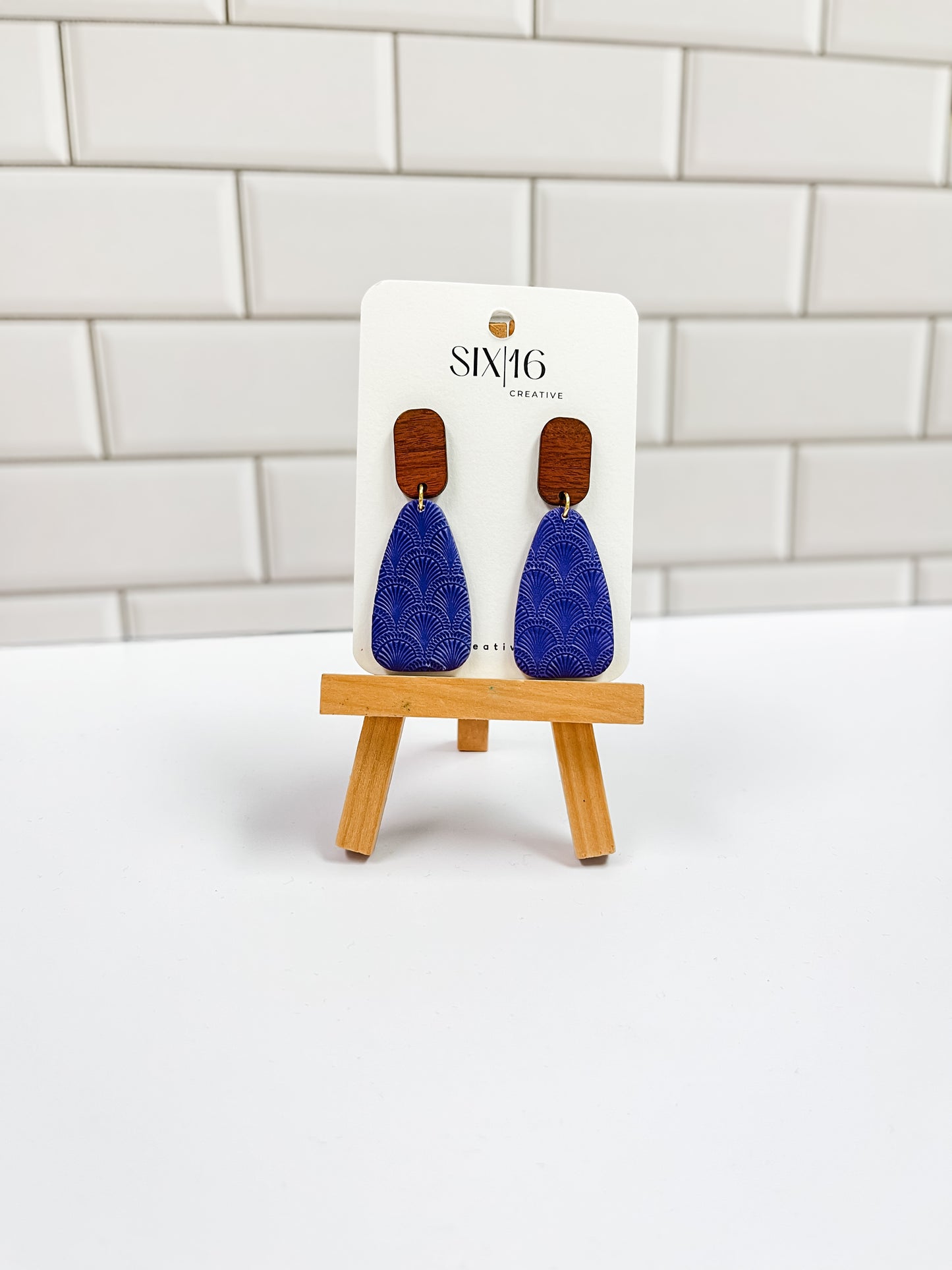 Purple Clay Earrings