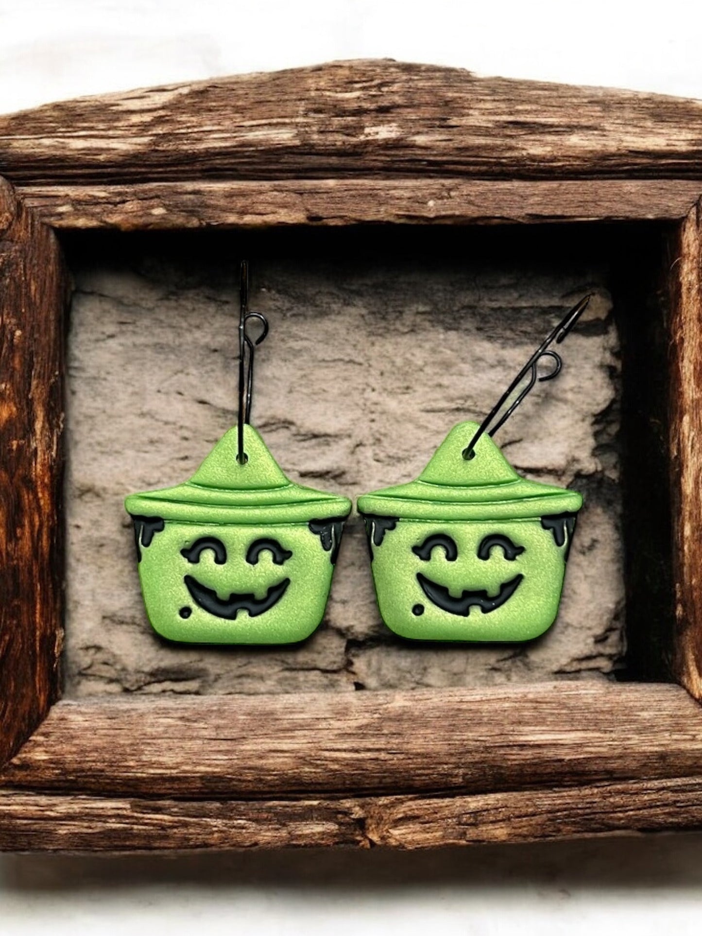 Halloween Bucket Clay Earrings
