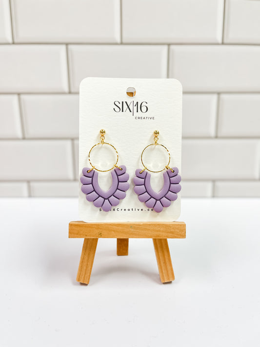 Lilac Clay Earrings