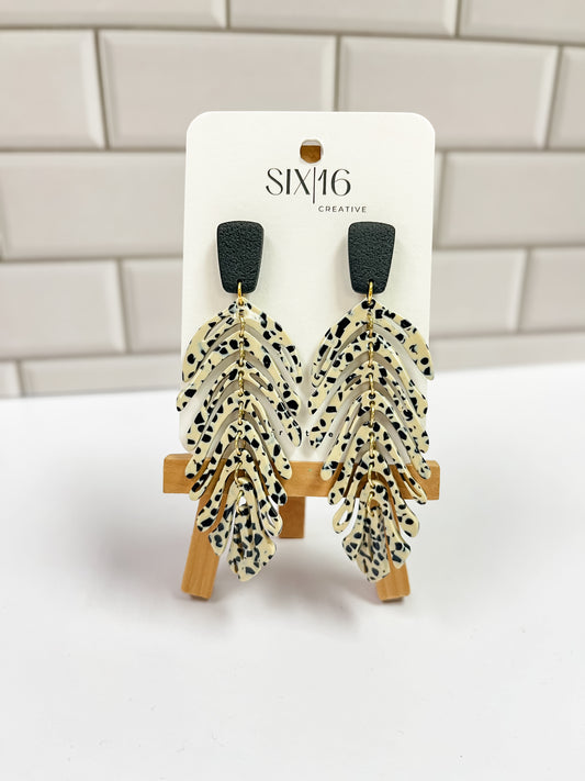 Tortoise Shell Polymer Clay Earrings