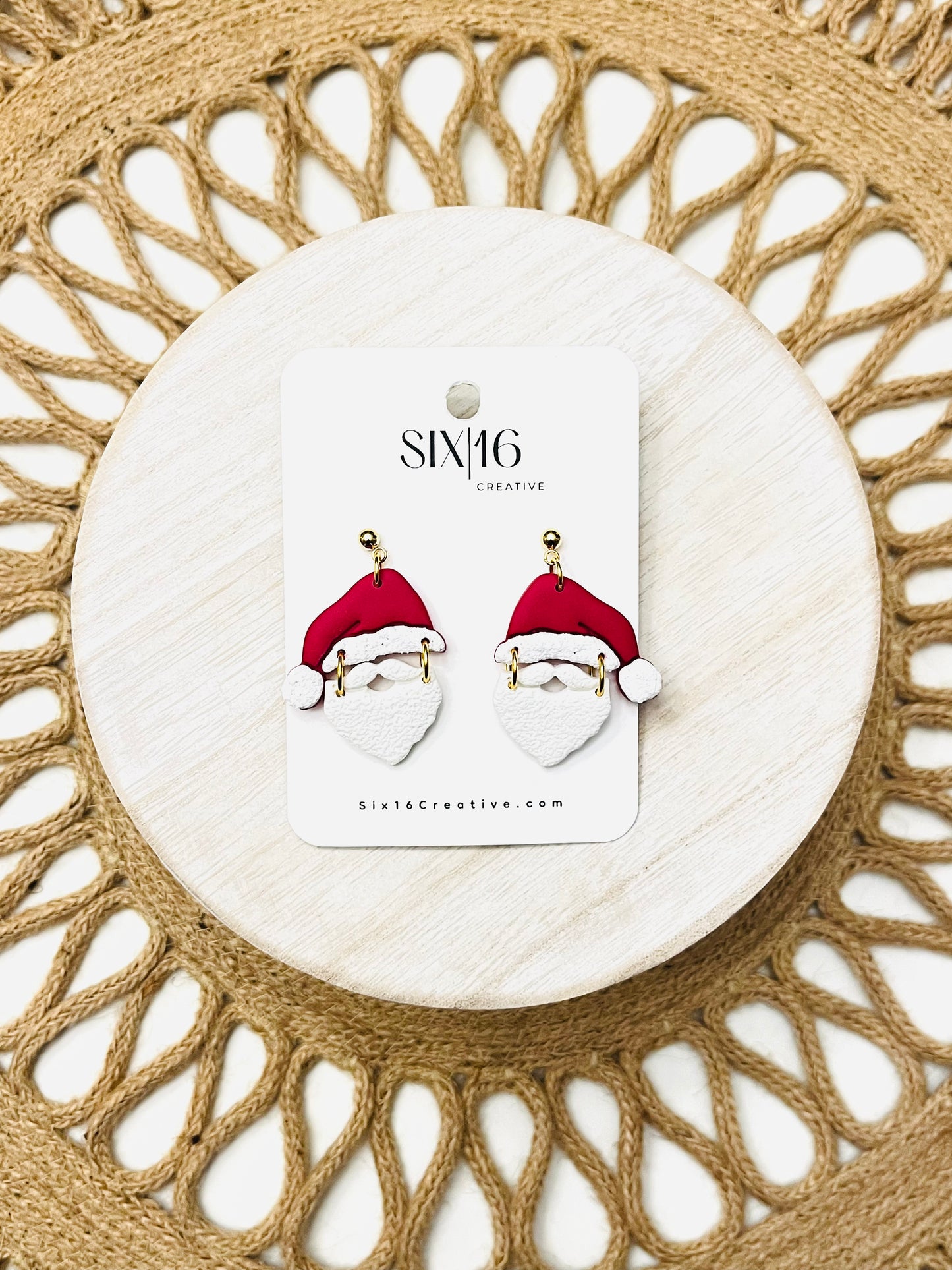 Santa Polymer Clay Earrings