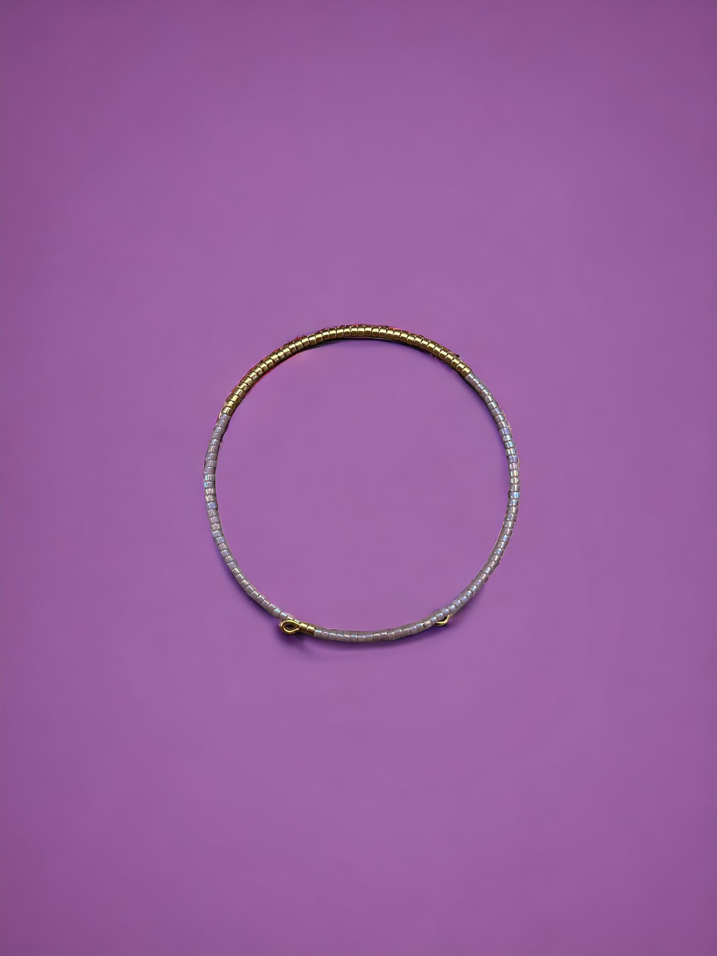 Lavender Shimmer Beaded Bracelet