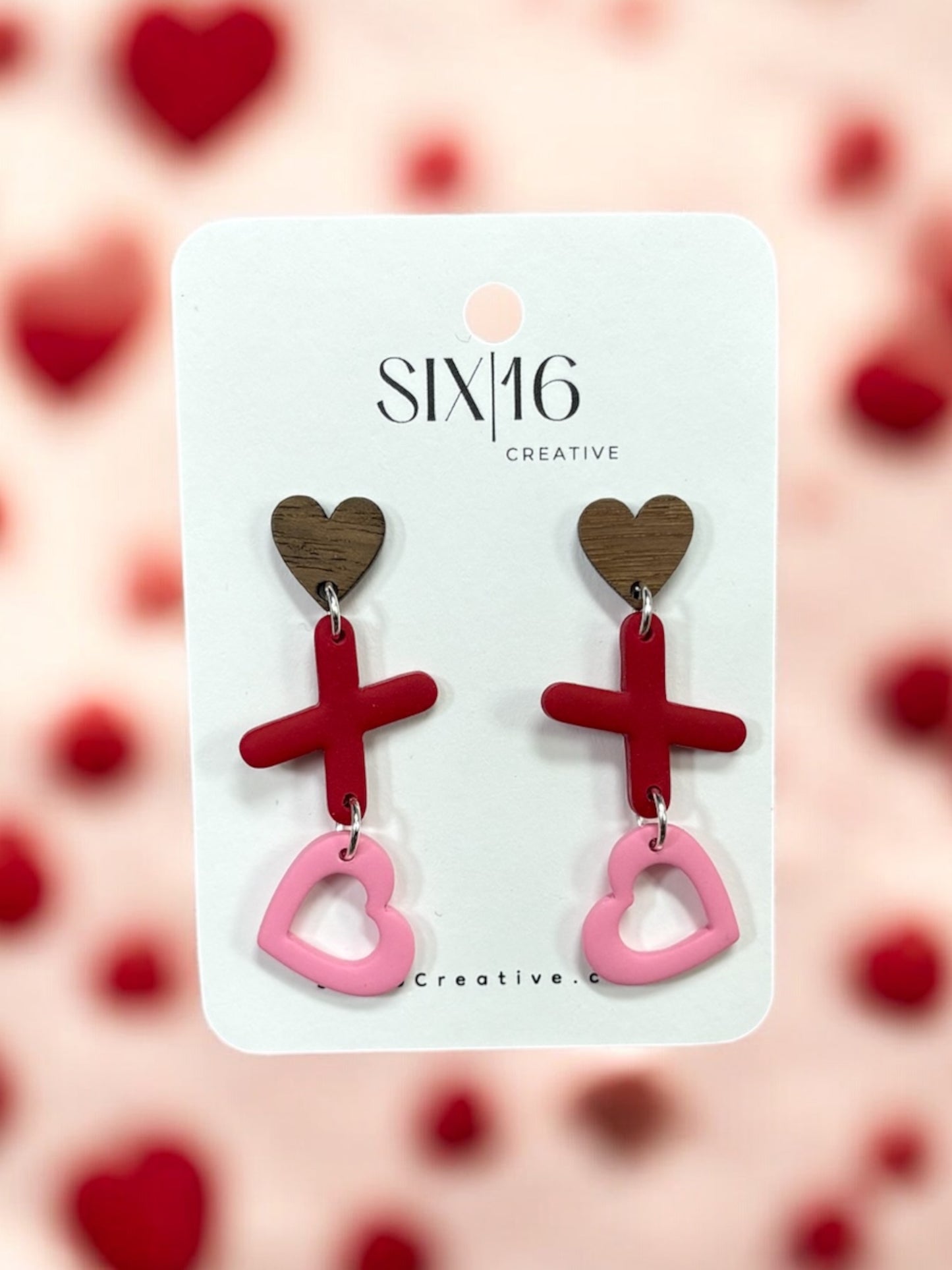 X and O Clay Earrings