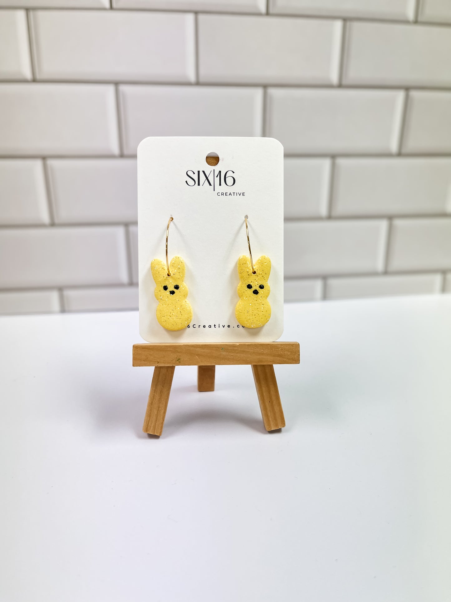 Yellow Marshmallow Bunny Earrings