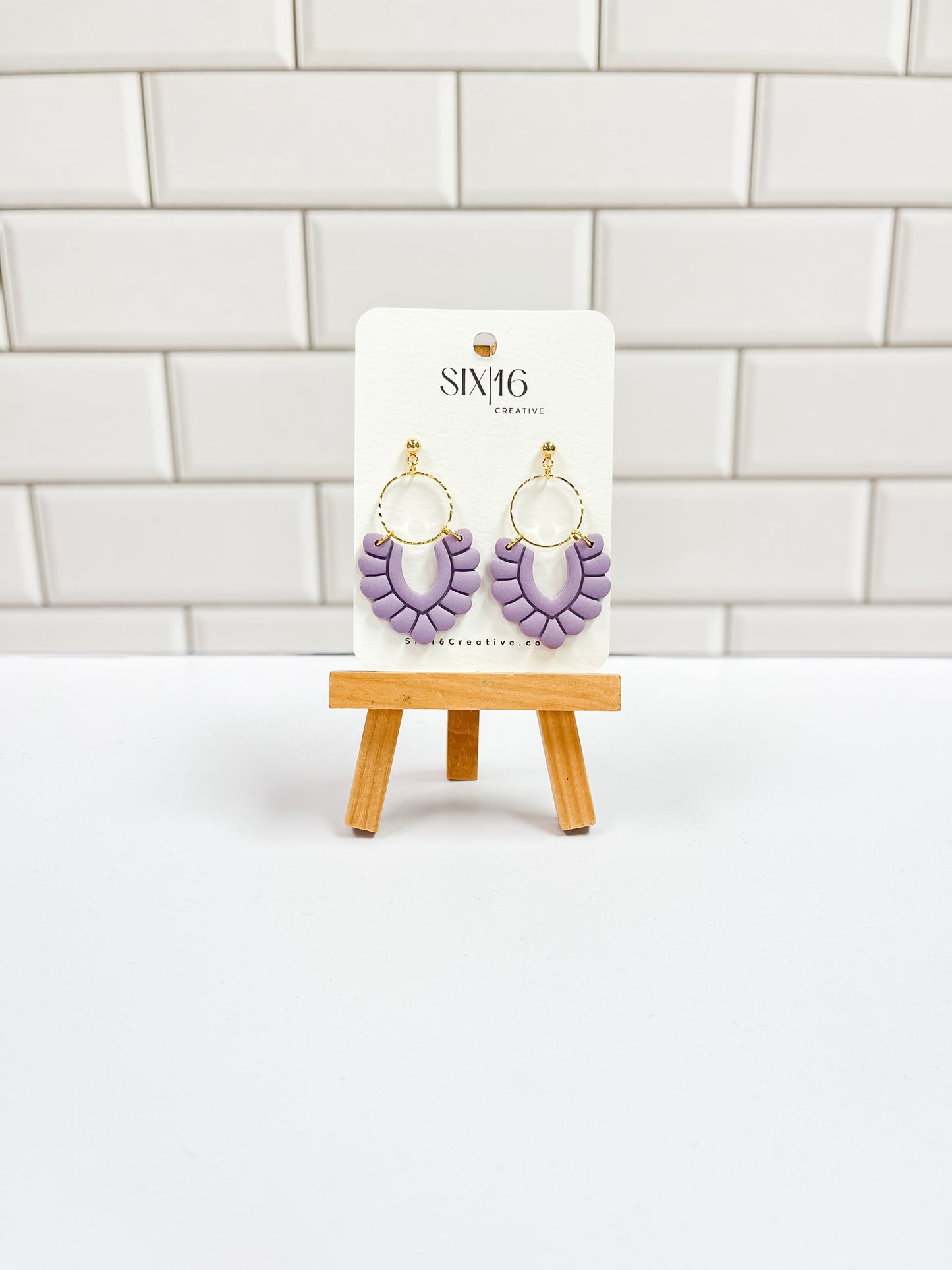 Lilac Clay Earrings