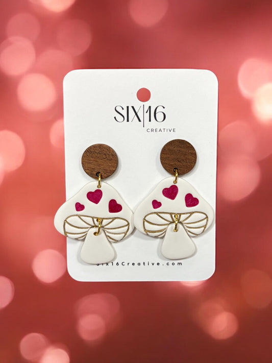 Mushroom Clay Earrings