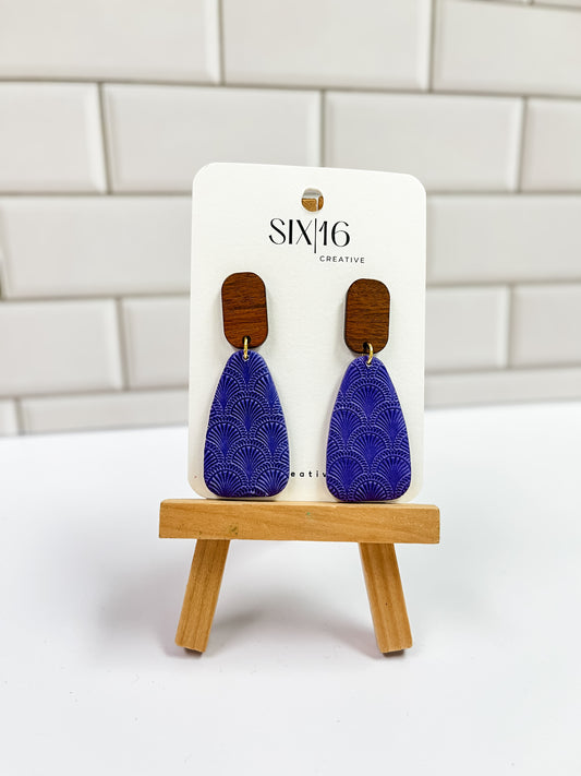 Purple Clay Earrings