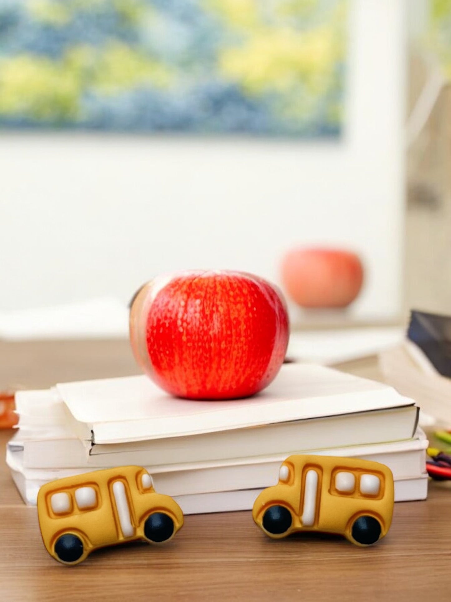 School Bus Polymer Clay Studs