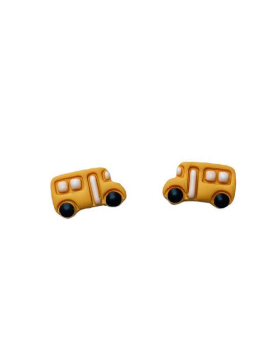 School Bus Polymer Clay Studs
