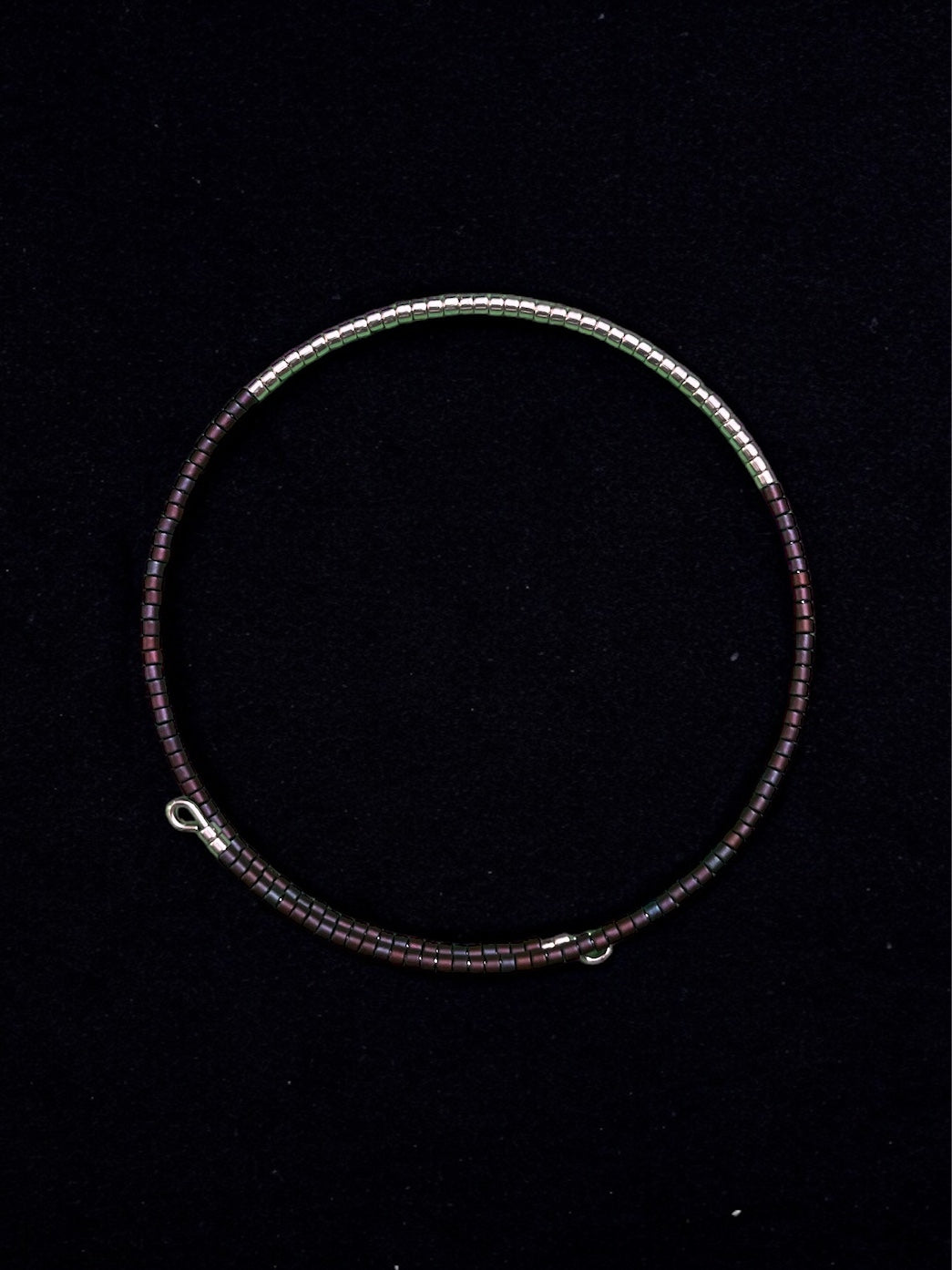 Red and Silver Beaded Bracelet