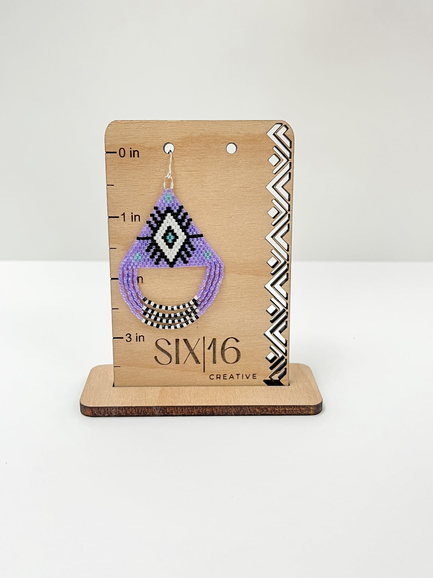 Purple Beaded Earrings