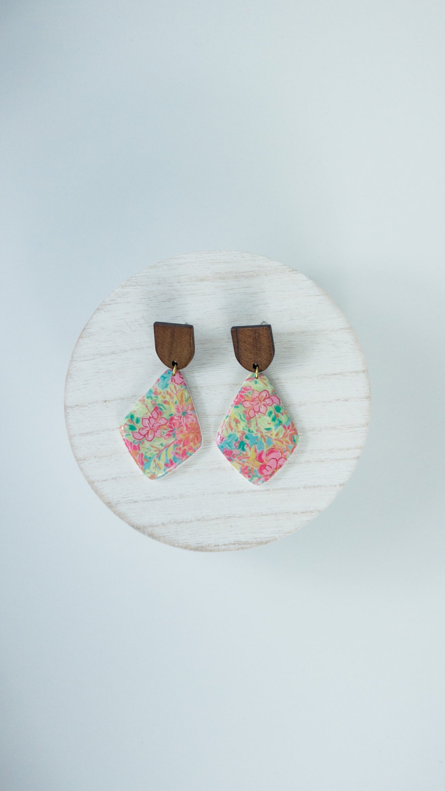 Summer Floral Polymer Clay Earrings