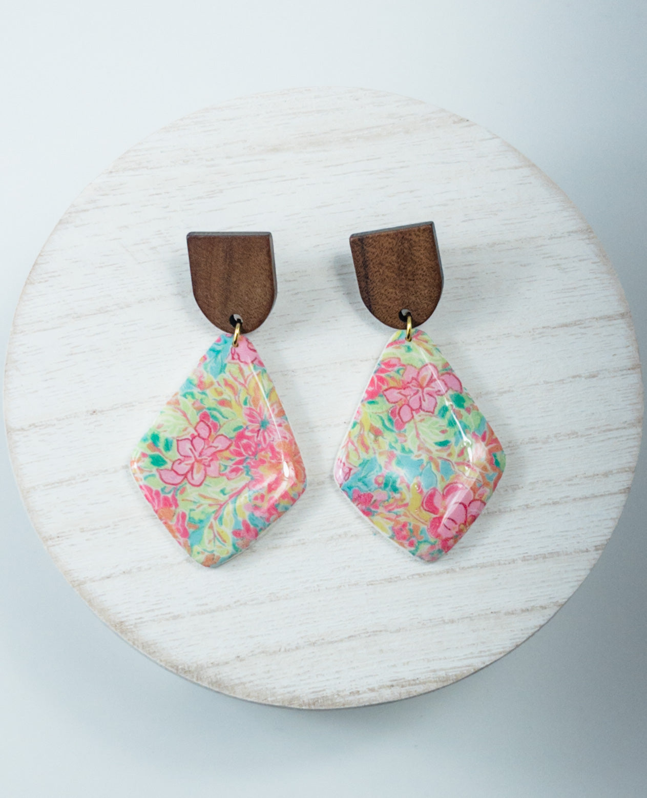 Summer Floral Polymer Clay Earrings