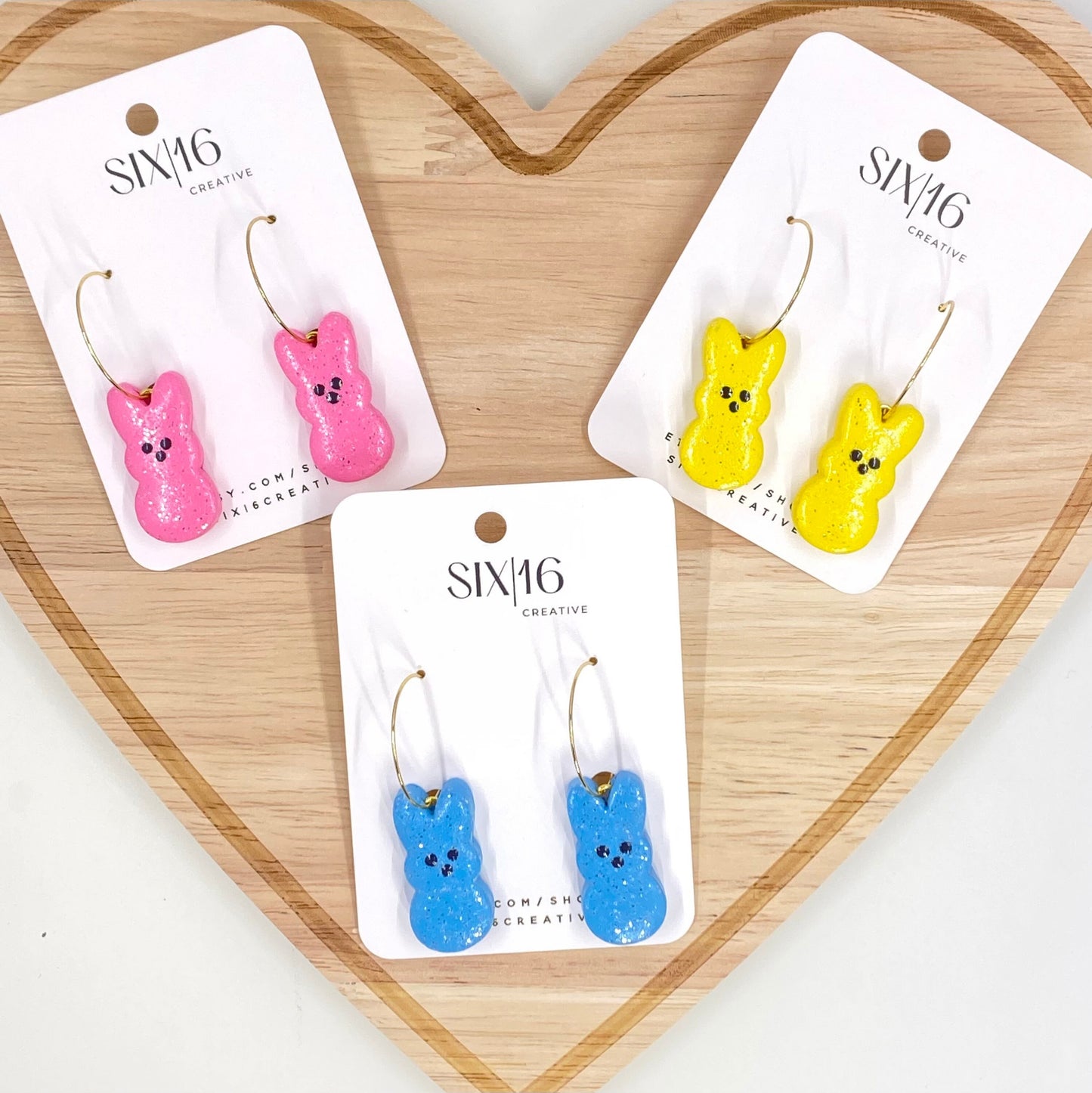 Yellow Marshmallow Bunny Earrings