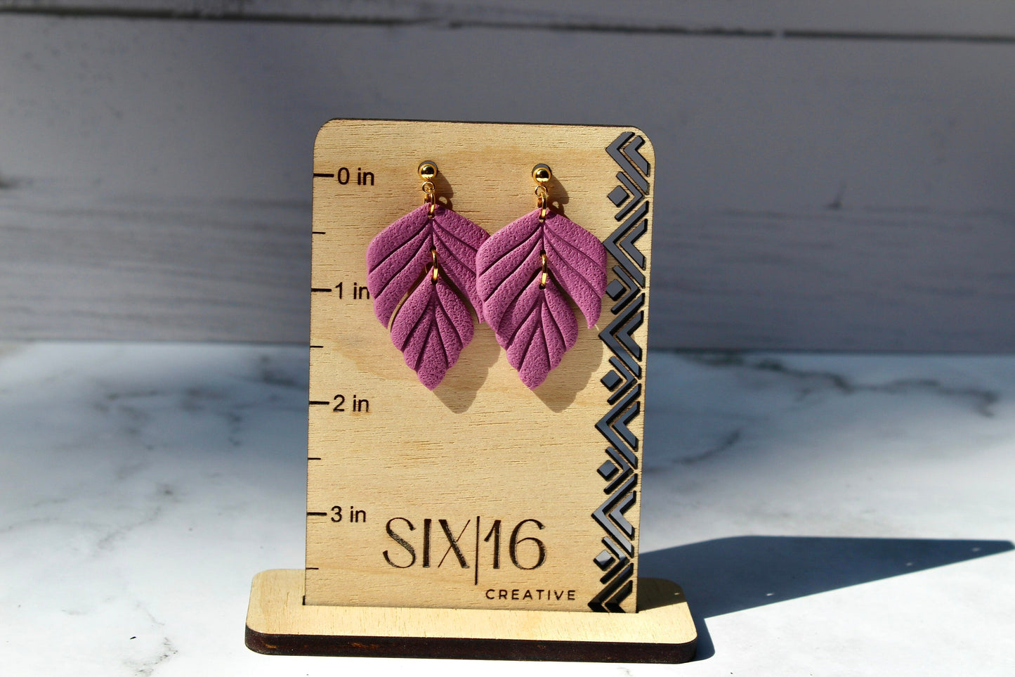 Mauve Clay Earrings