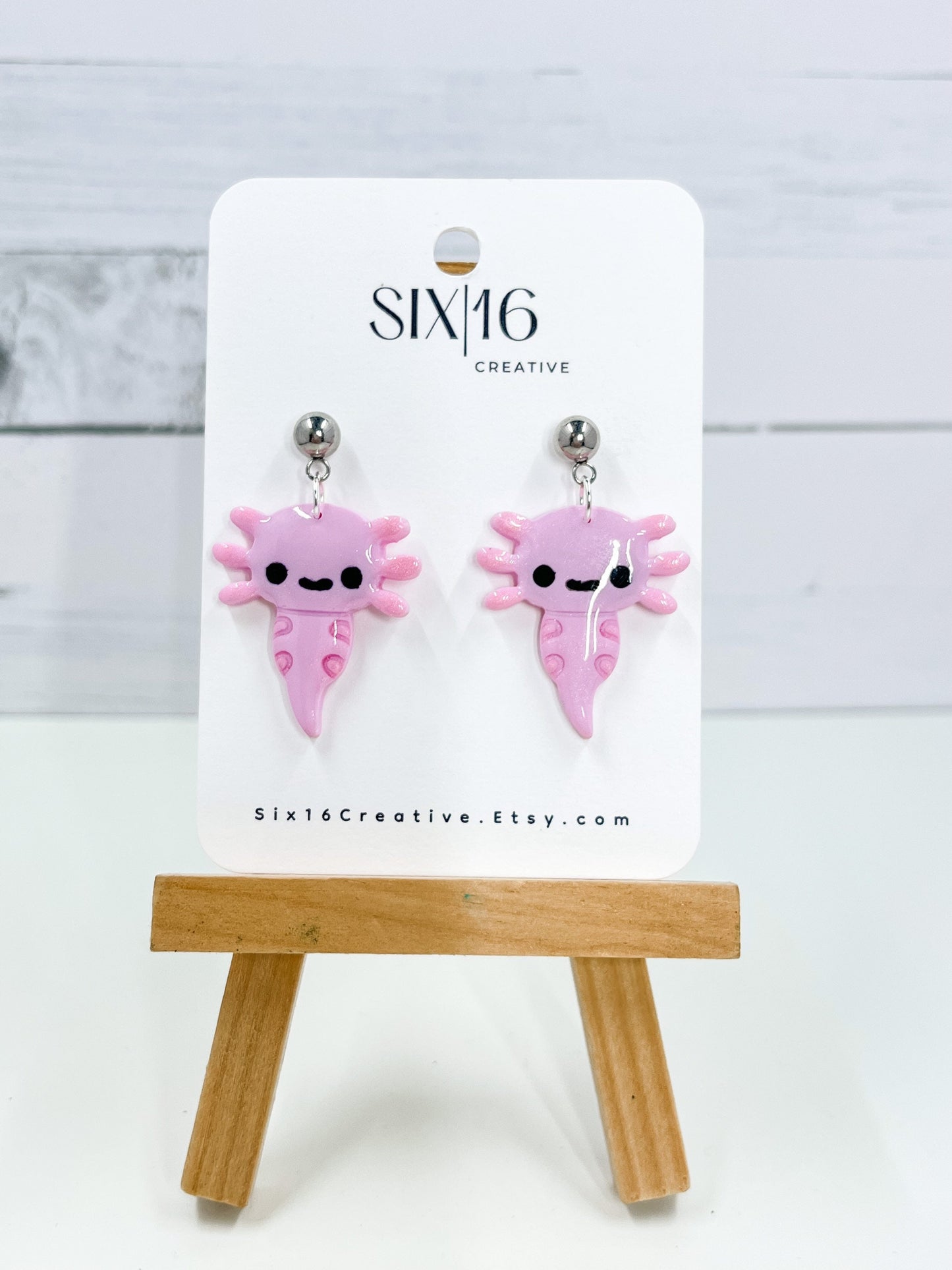 Axolotl Clay Earrings