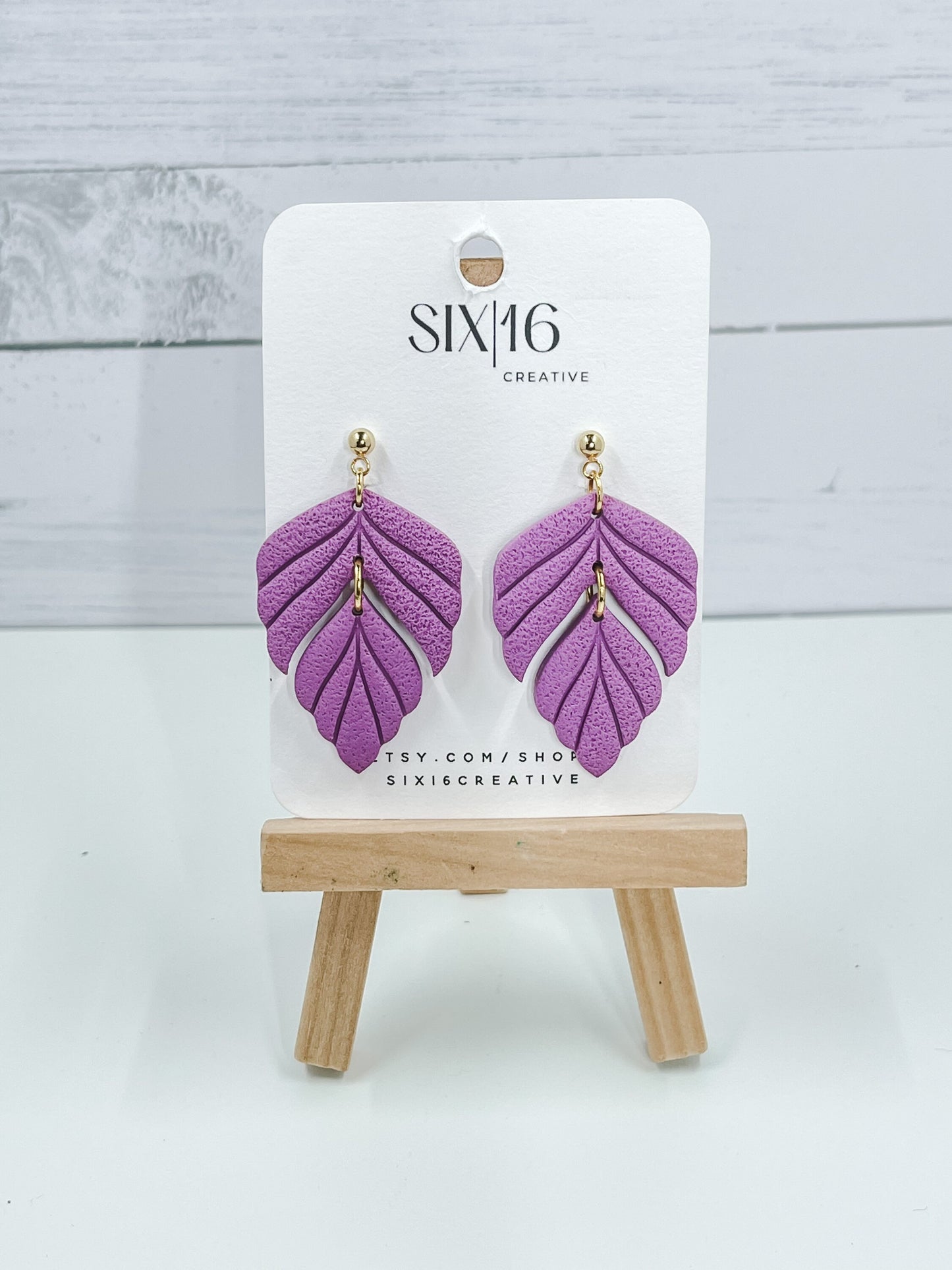 Mauve Clay Earrings