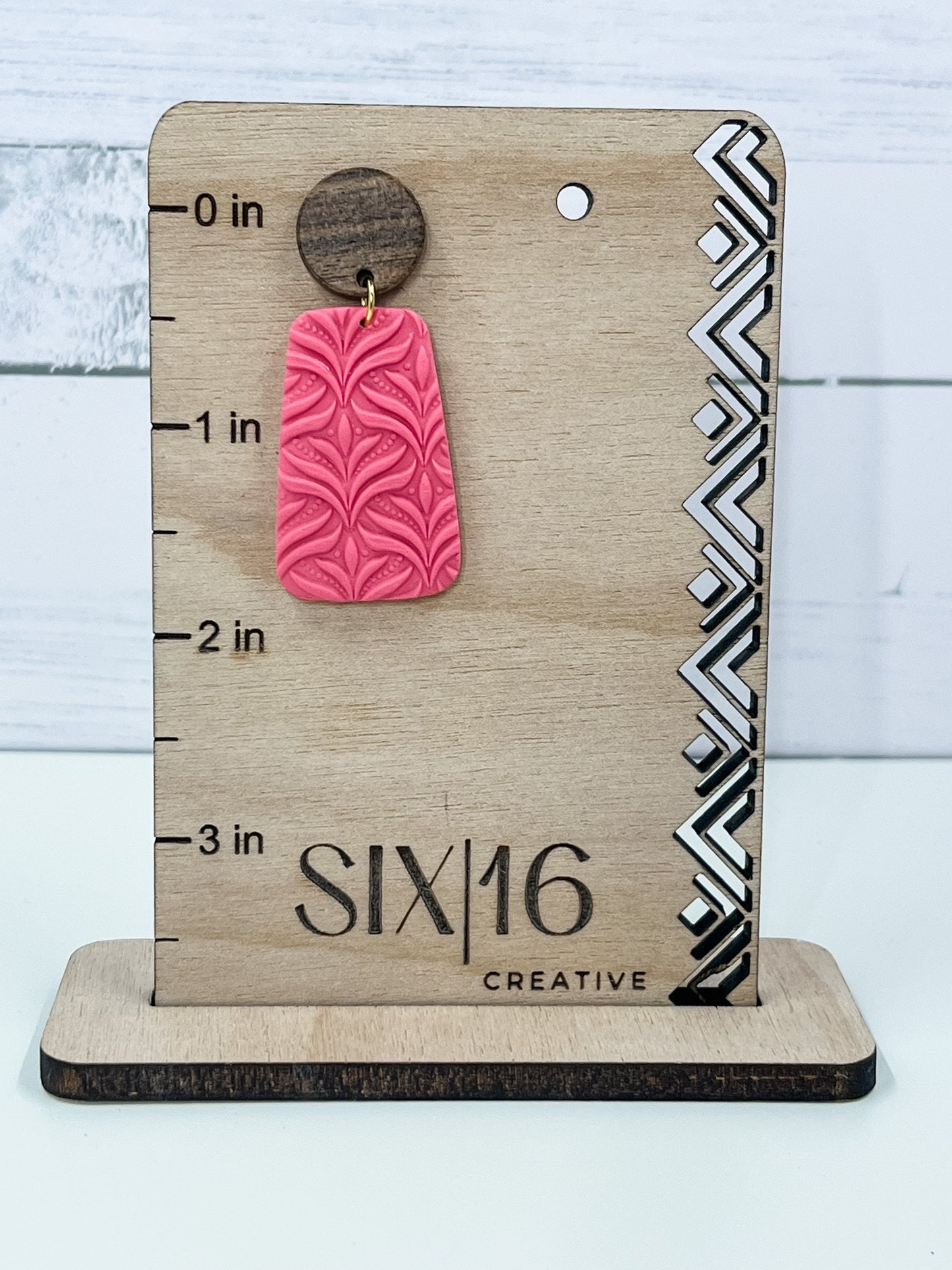 Coral Clay Earrings