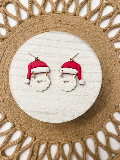 Santa Polymer Clay Earrings