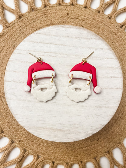 Santa Polymer Clay Earrings