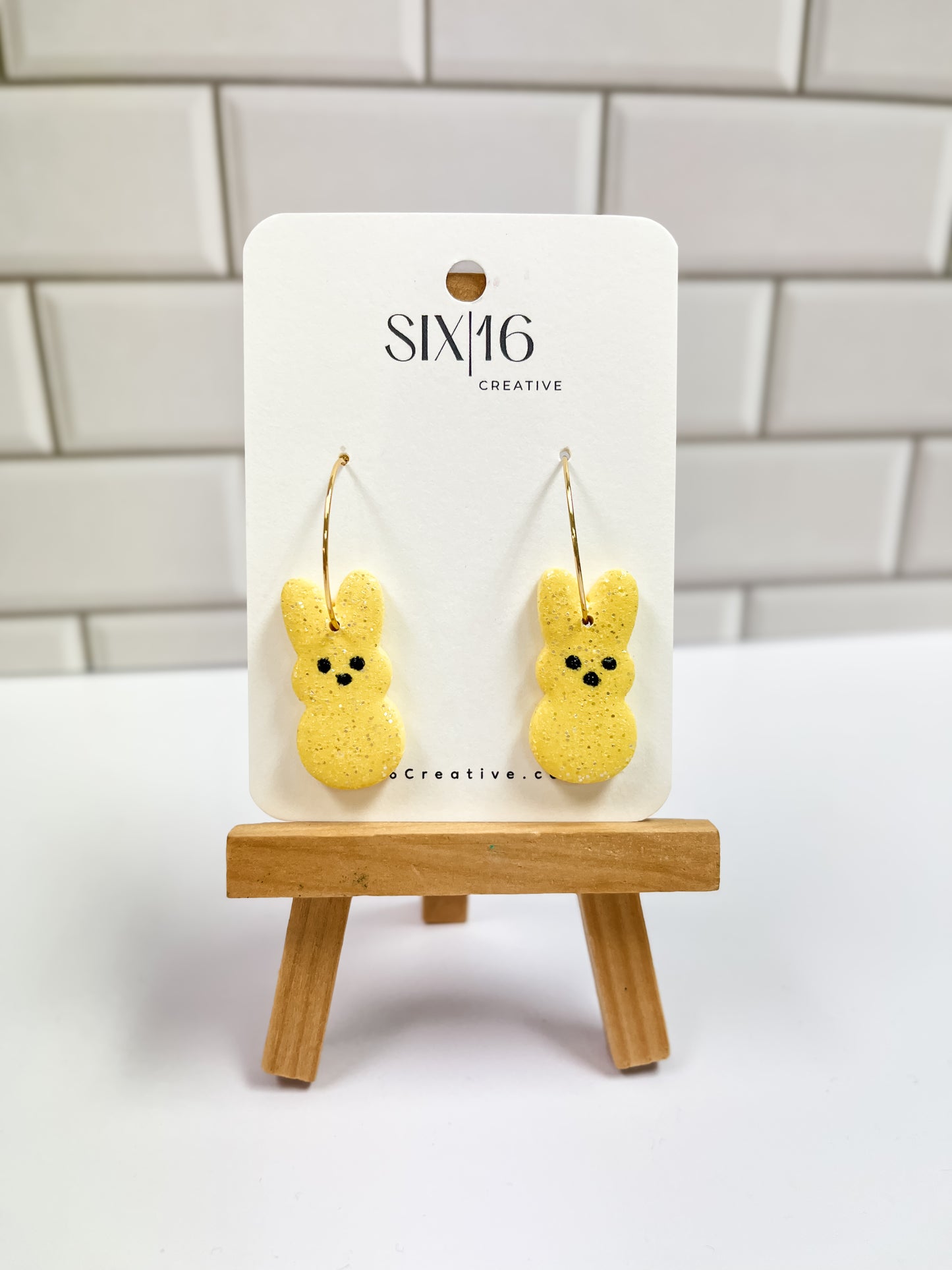 Yellow Marshmallow Bunny Earrings
