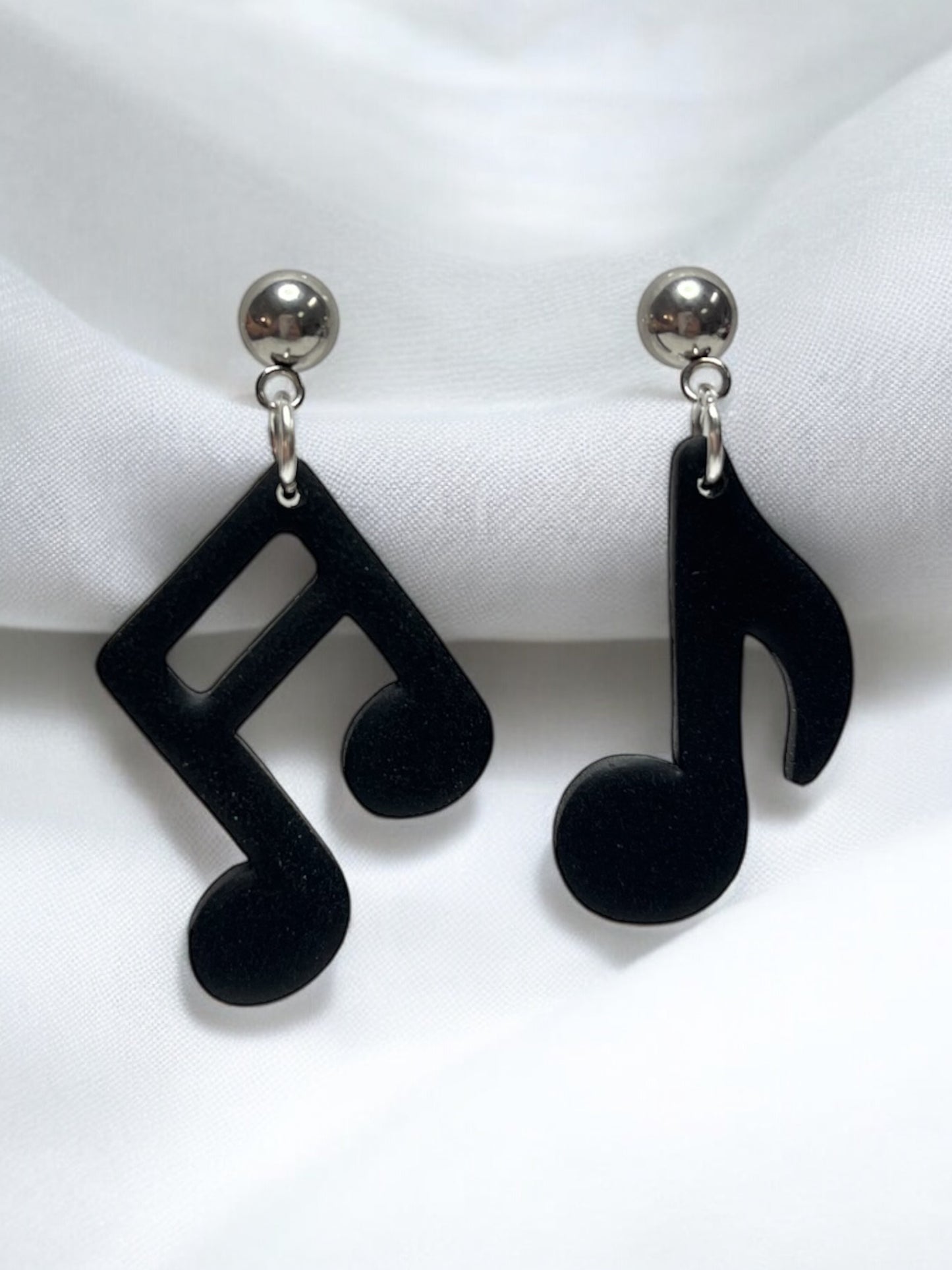 Music Notes Clay Earrings