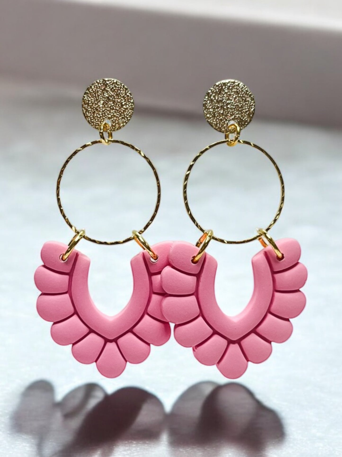 Pink Clay Earrings