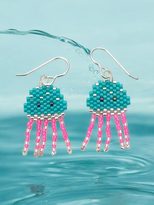 Jellyfish Beaded Earrings