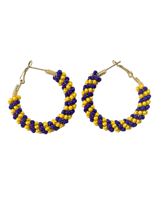 Purple and Gold Beaded Hop