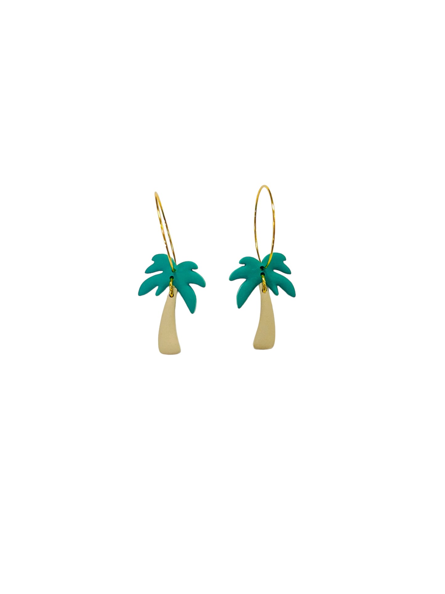 Palm Tree Clay Earrings