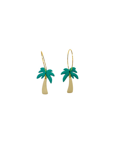 Palm Tree Clay Earrings