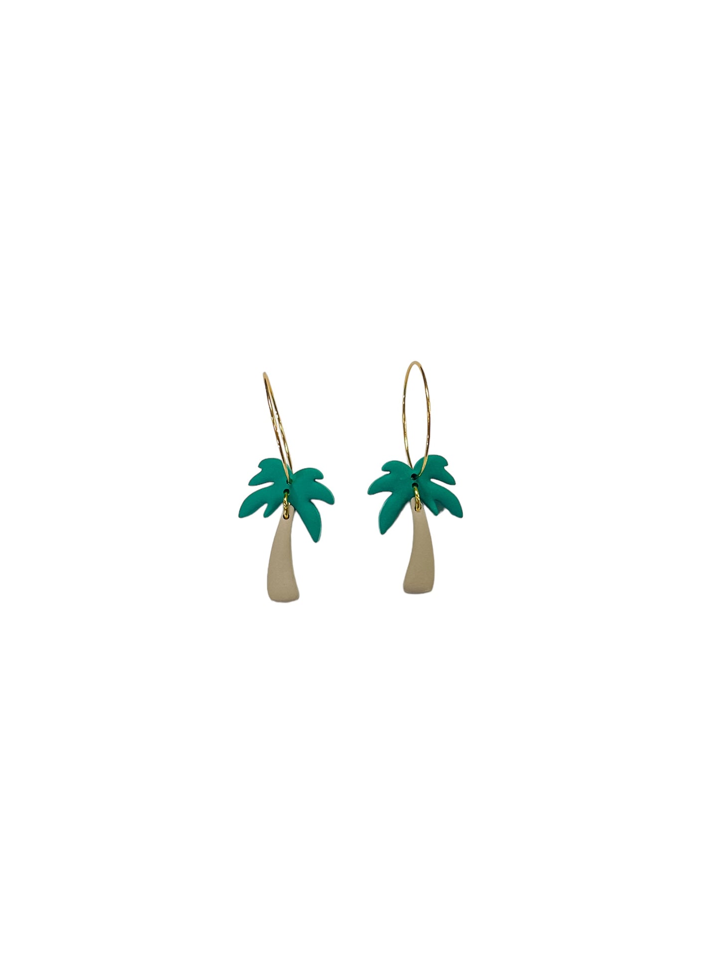 Palm Tree Clay Earrings