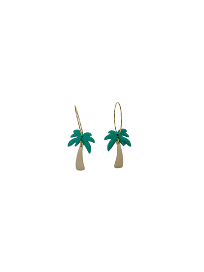 Palm Tree Clay Earrings