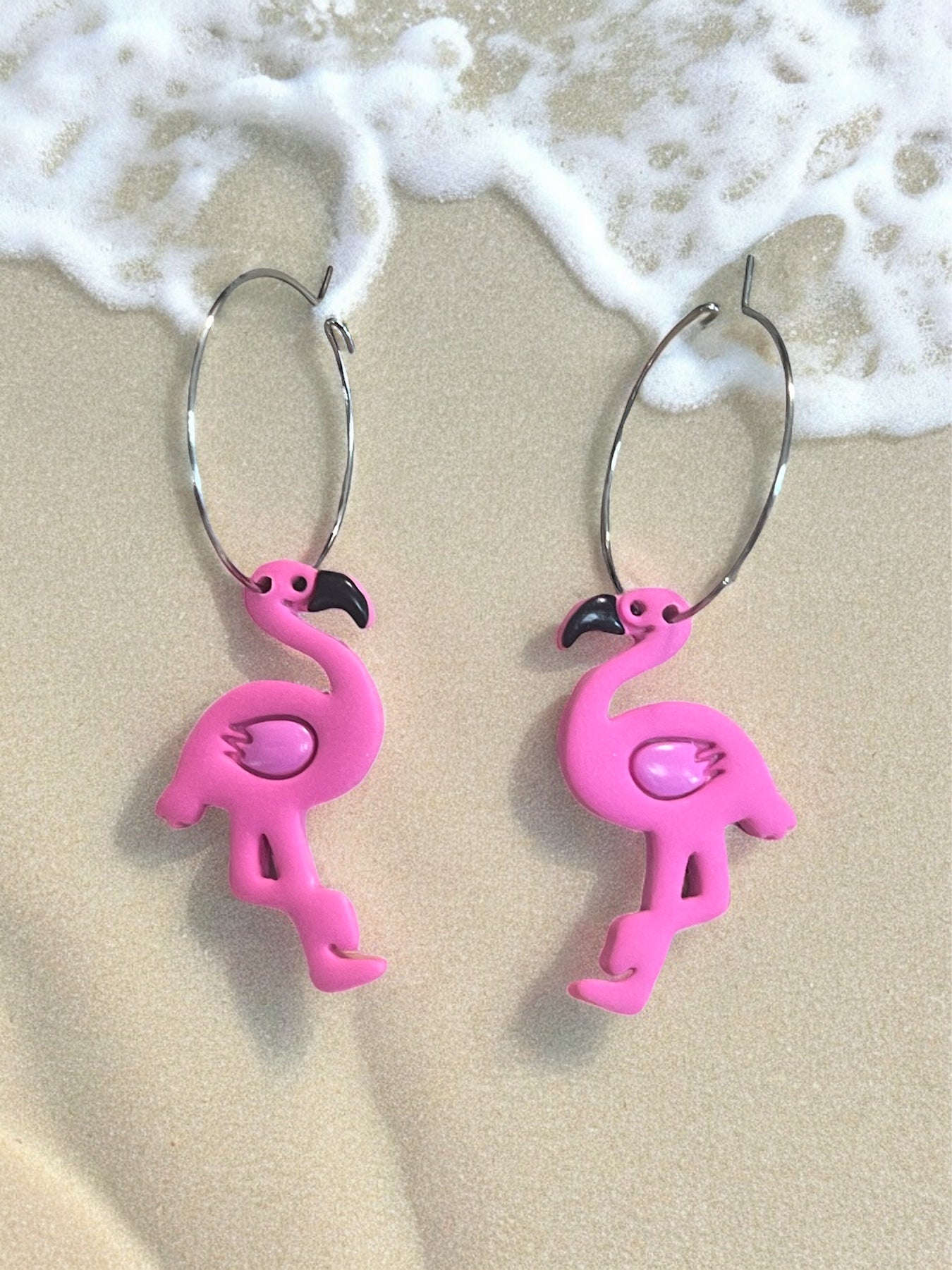 Flamingo Clay Earrings