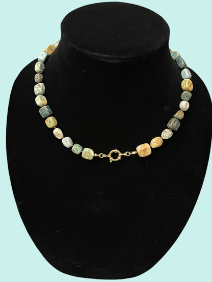 African Jasper Gemstone Necklace