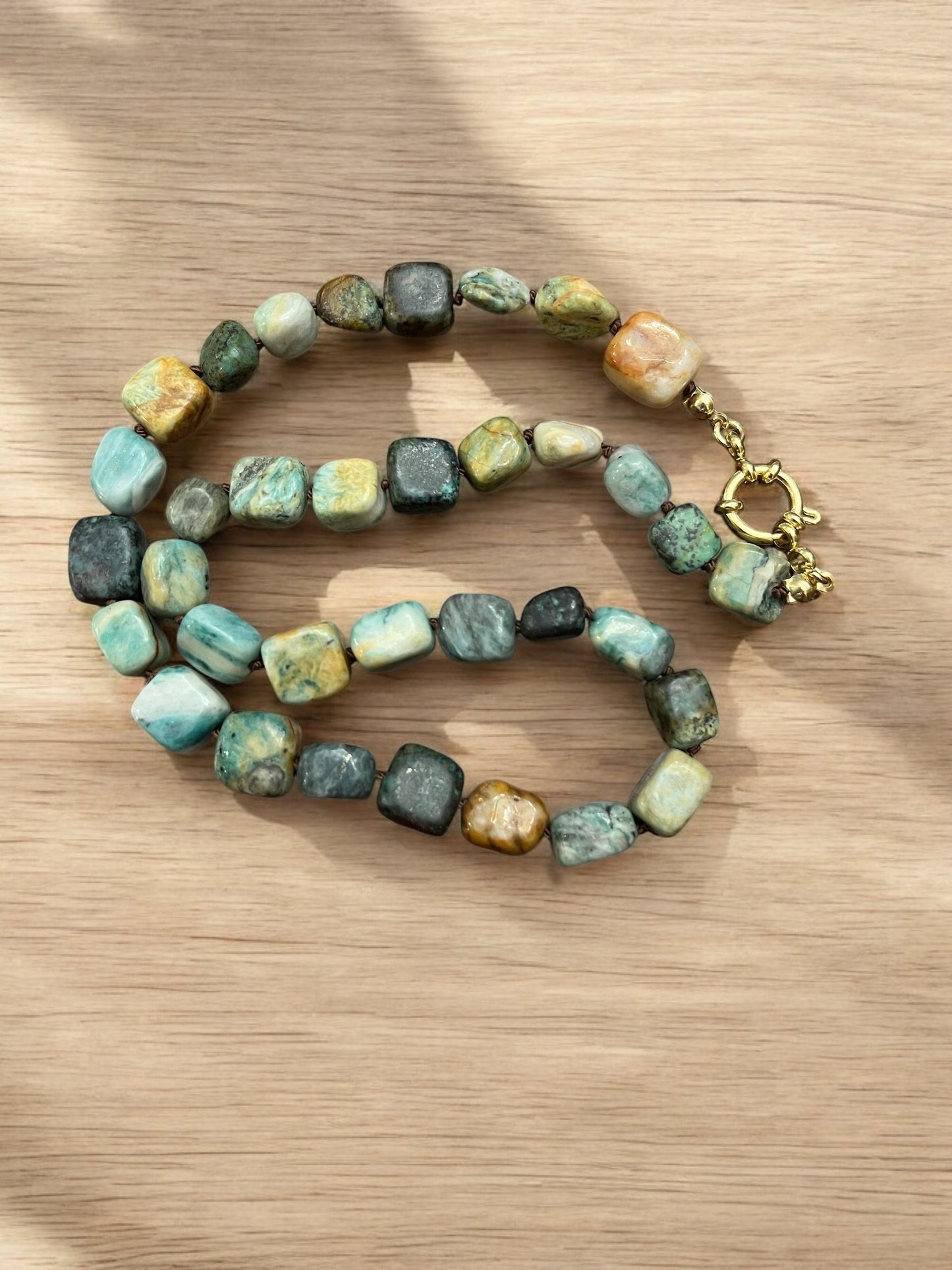 African Jasper Gemstone Necklace