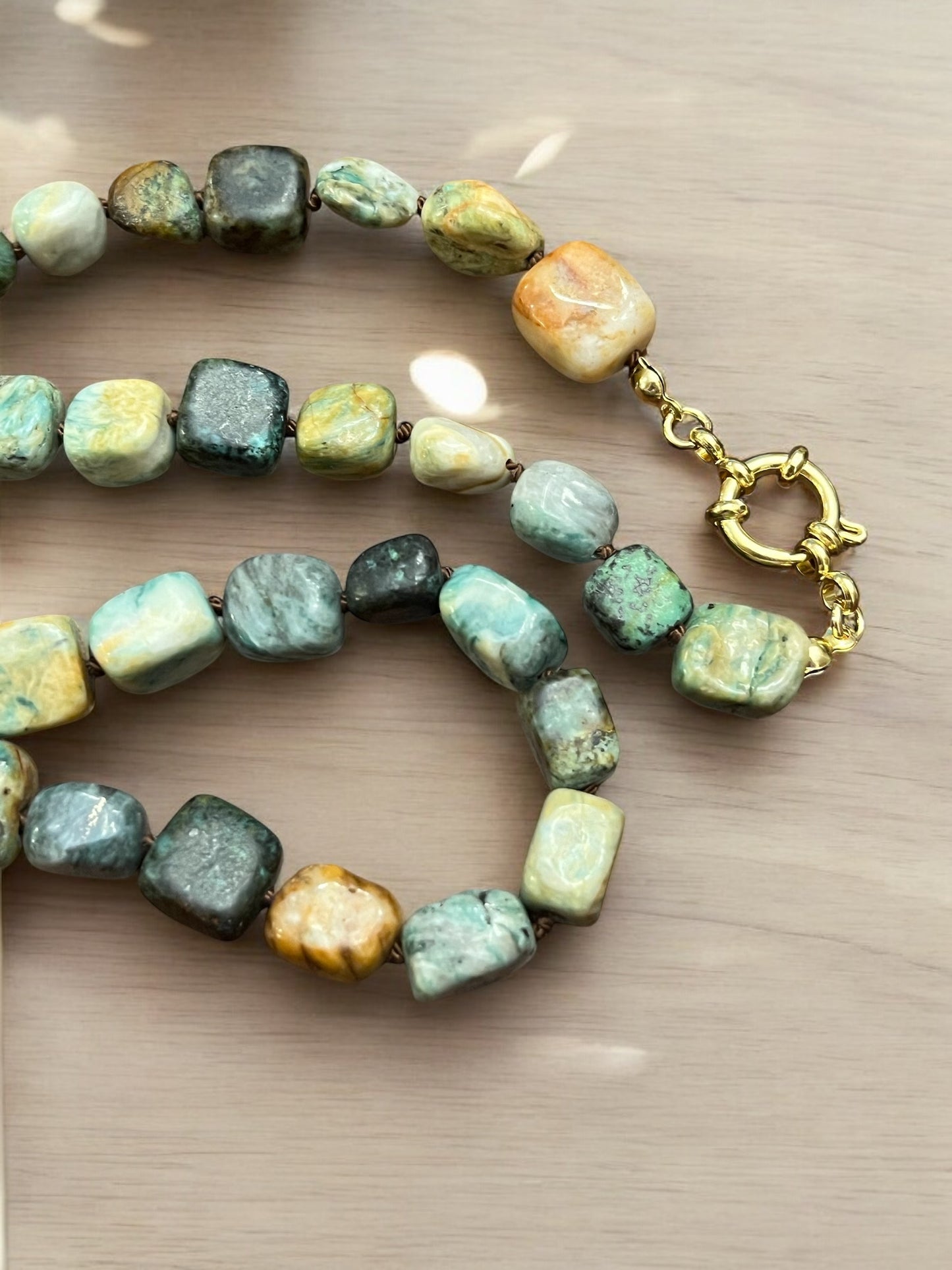 African Jasper Gemstone Necklace