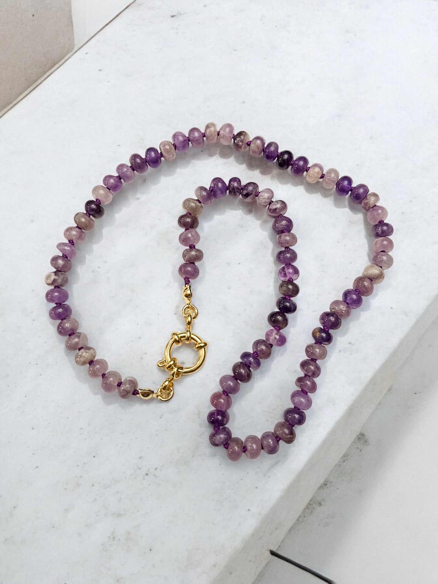 Small Amethyst Gemstone Necklace