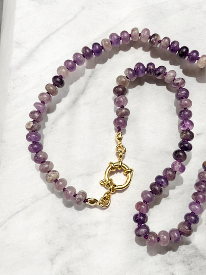 Small Amethyst Gemstone Necklace