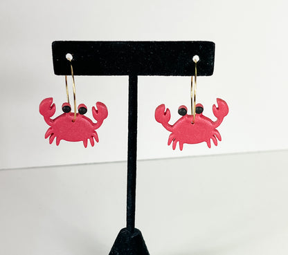 Crab Clay Earrings
