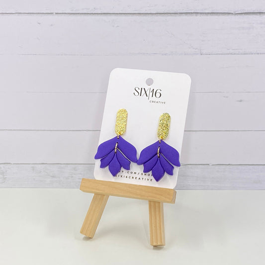 Purple Clay Earrings