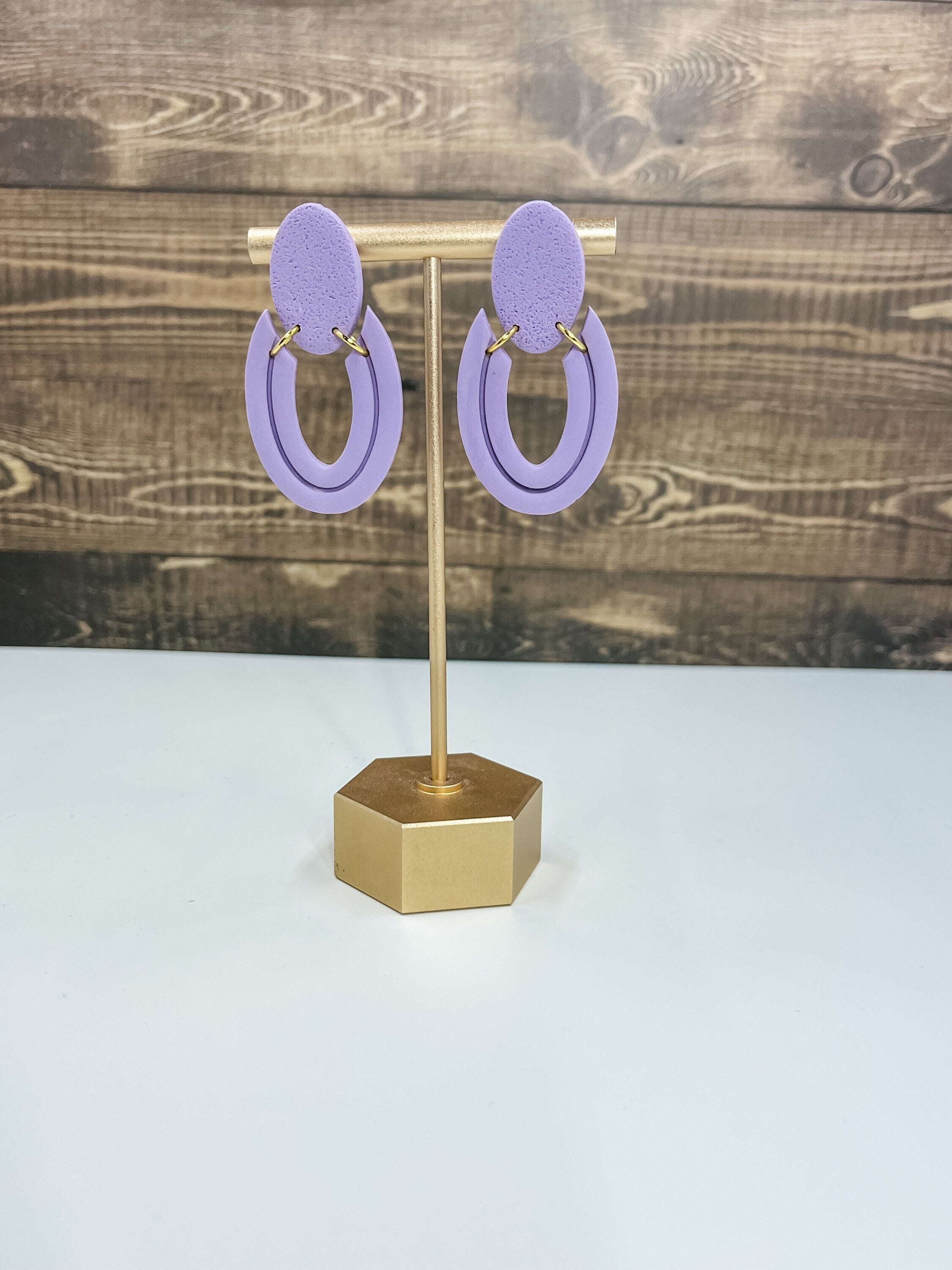 Lavender on sale clay earrings