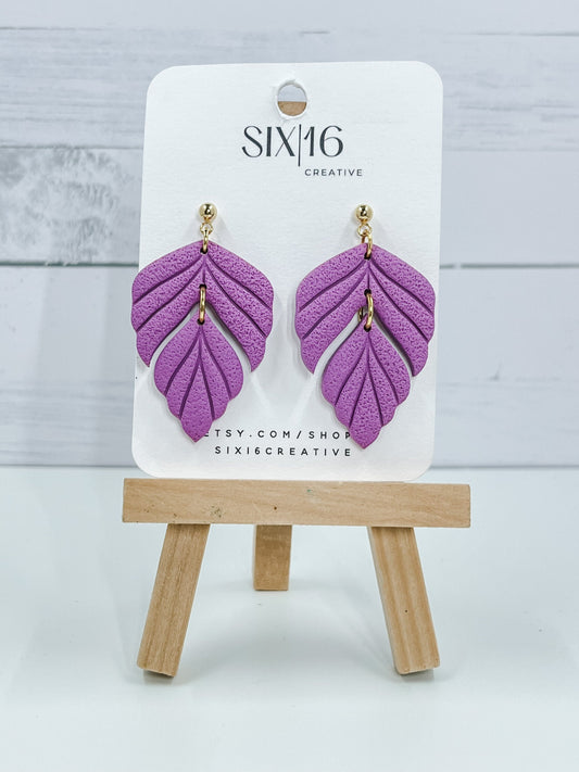 Mauve Clay Earrings